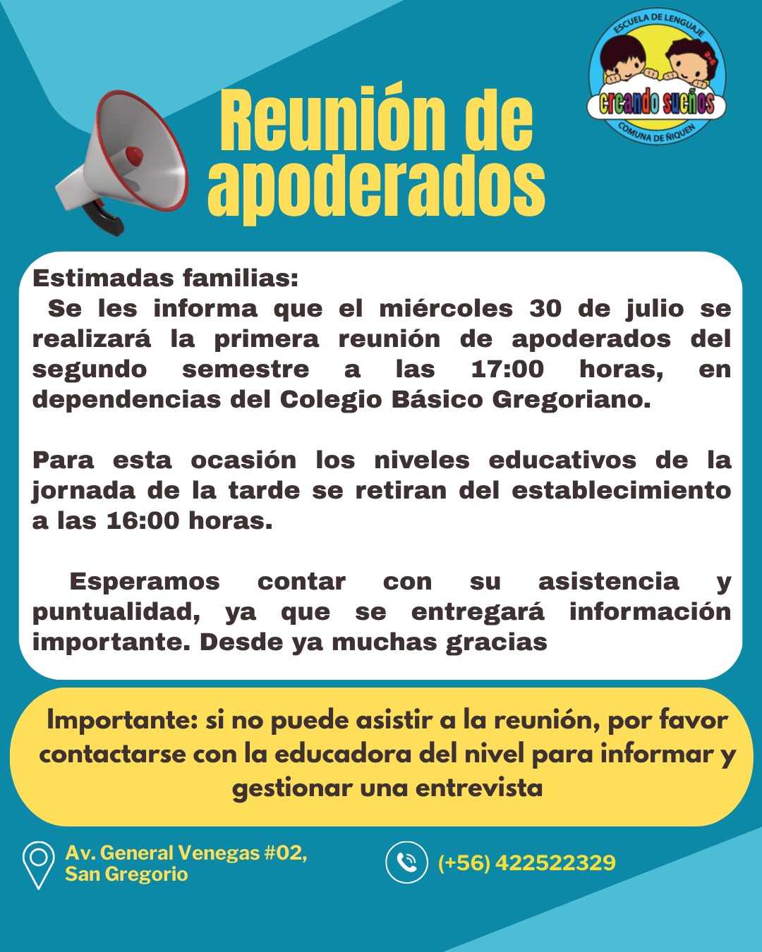Reunión de Apoderados Creando Sueños