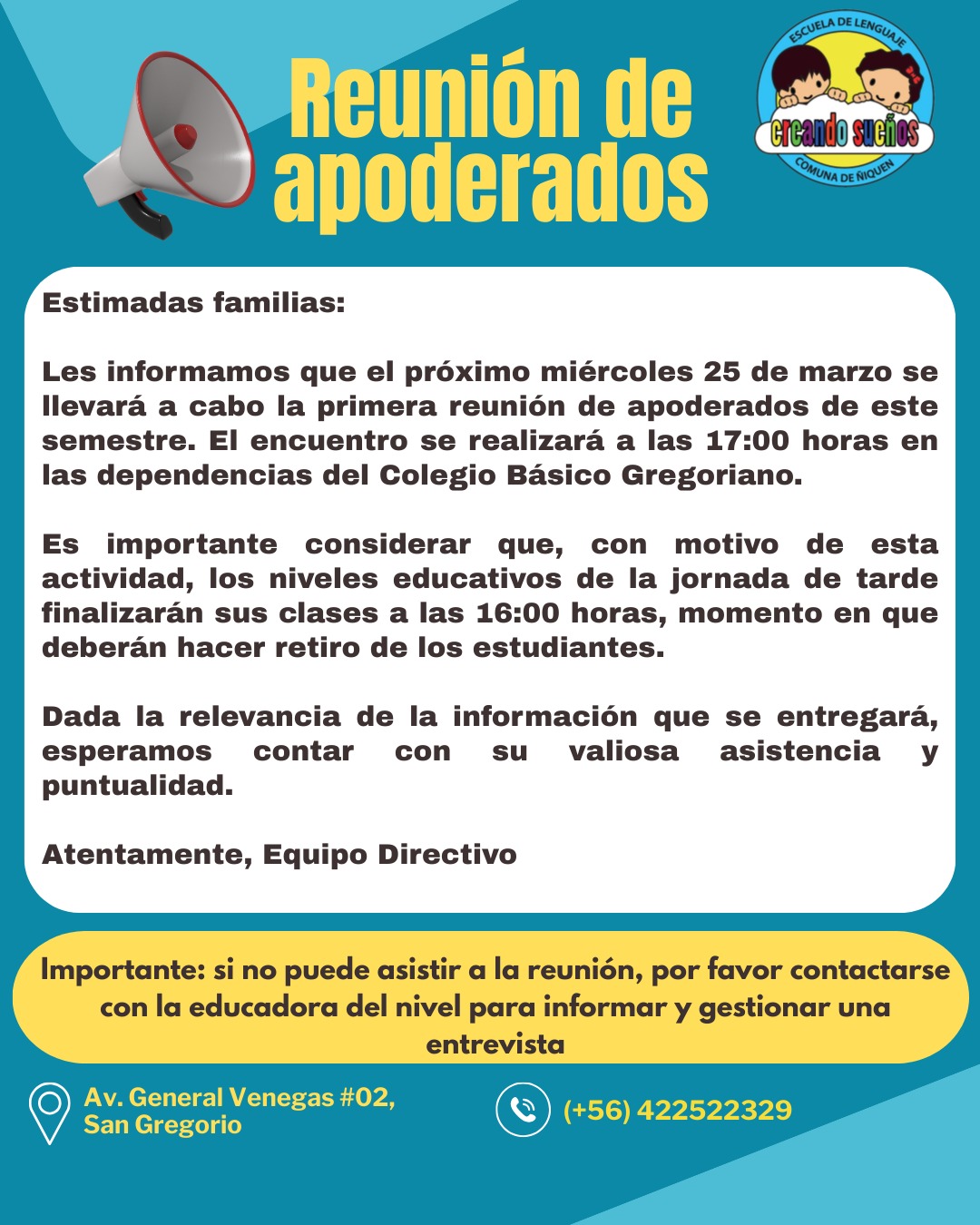 Reunión de Apoderados Escuela de Lenguaje